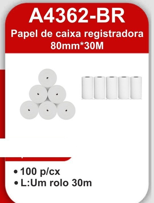 A4362-BR Papel de Caixa Registradora