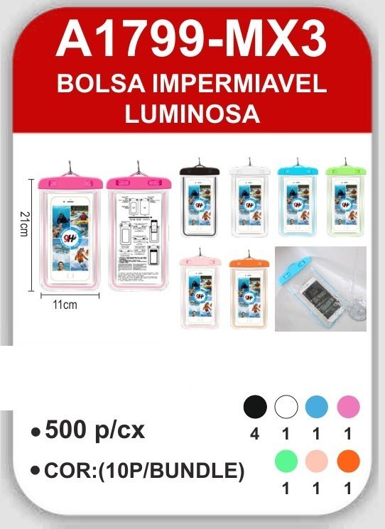 A1799-MX3 Bolsa Impermiavel Luminosa