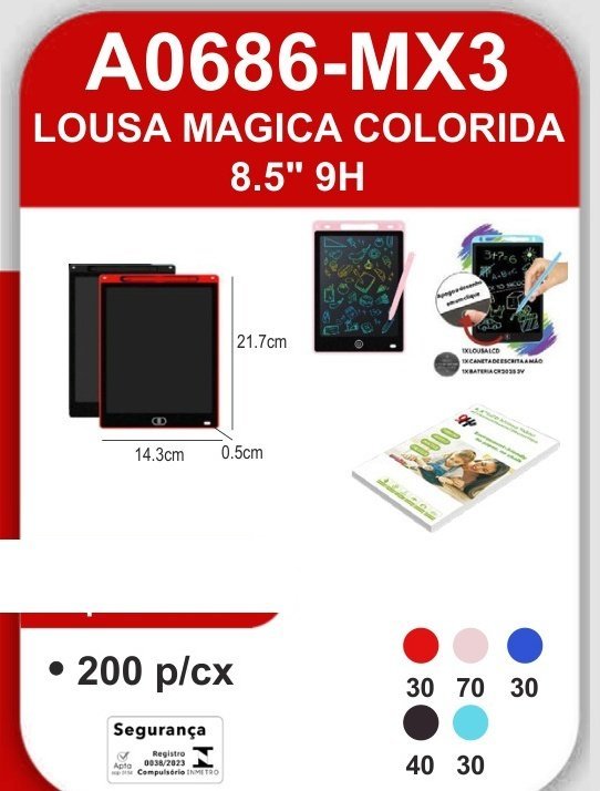 A0686-MX3 Lousa Magica Colorida
