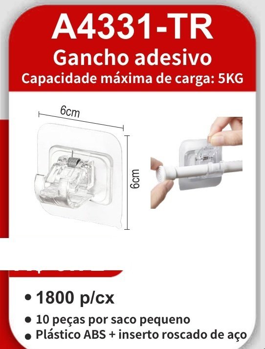 A4331-TR Gancho Adesivo