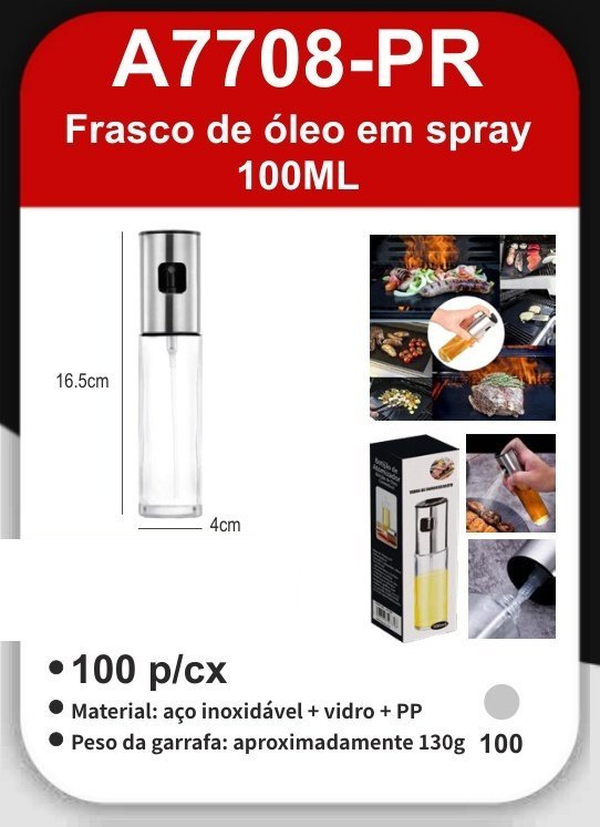 A7708-PR Frasco de Óleo em Spray