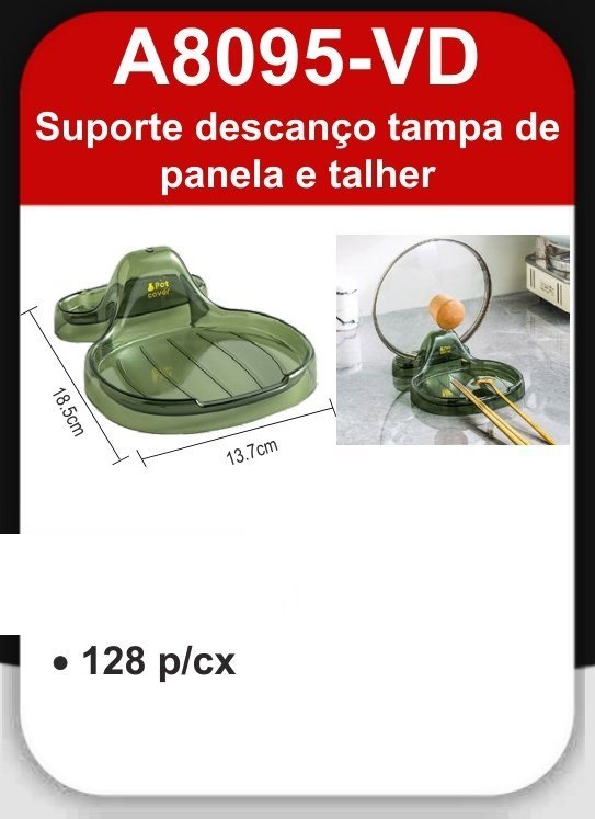 A8095-VD Suporte Descanco Tampa de Panela e Talher
